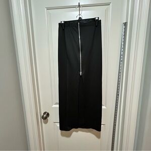 Instyle Black womens maxi skirt size 8. Zip detail down the front. NWT. Slit